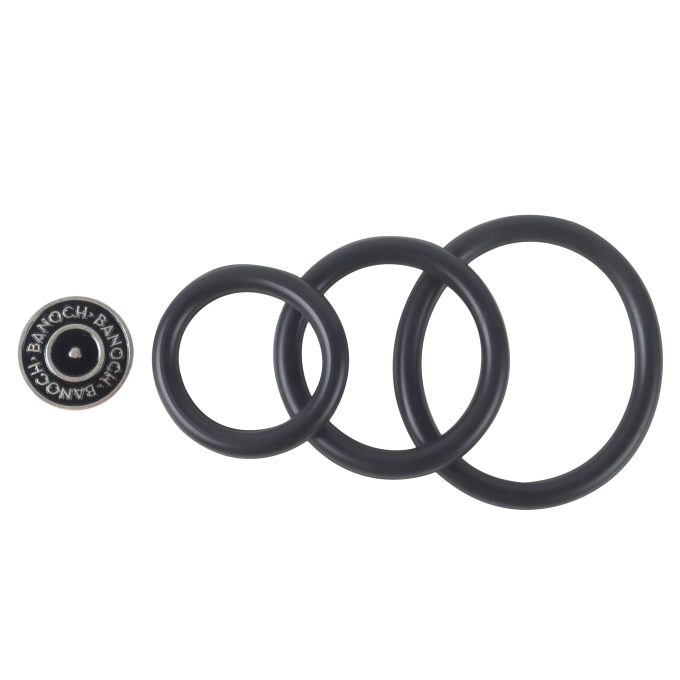 Banoch cockring trio   classic set zwart siliconen Ø 354555 mm (2)