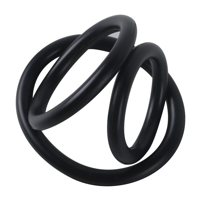 Banoch cockring trio   classic set zwart siliconen Ø 354555 mm (3)