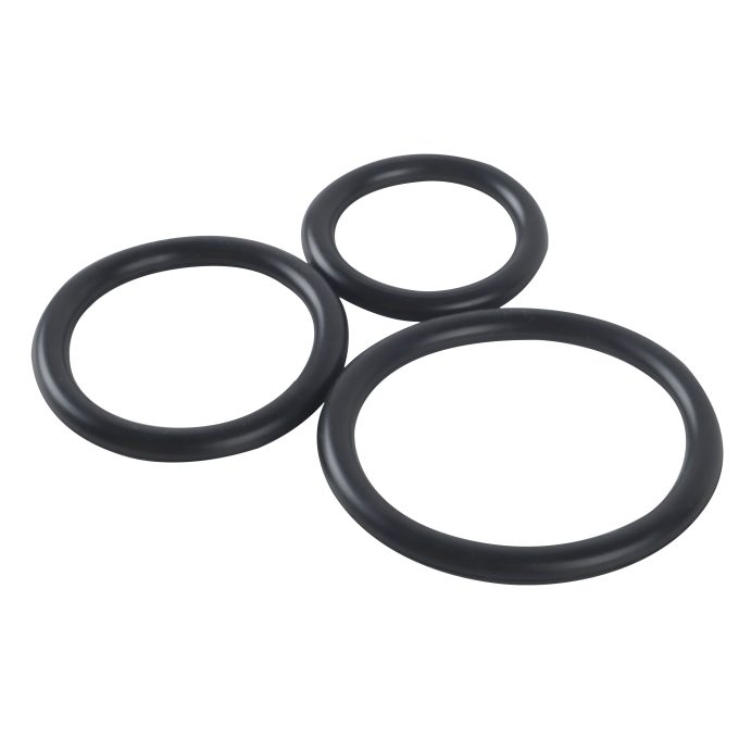 Banoch cockring trio   classic set zwart siliconen Ø 354555 mm (7)