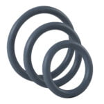 Banoch cockring trio   classic set zwart siliconen Ø 354555 mm (8)