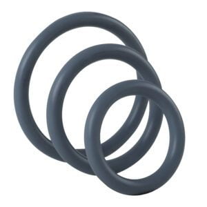 Banoch cockring trio   classic set zwart siliconen Ø 354555 mm (8)