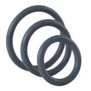 Banoch cockring trio   classic set zwart siliconen Ø 354555 mm (8)