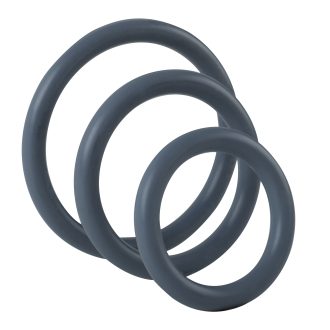 Banoch cockring trio   classic set zwart siliconen Ø 354555 mm (8)