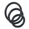 Banoch cockring trio   classic set zwart siliconen Ø 354555 mm (9)