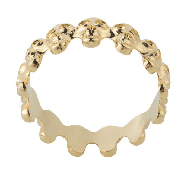 Banoch eikelring doodskop goud cockring (9)