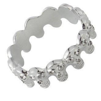 Banoch eikelring doodskop zilver cockring (14)