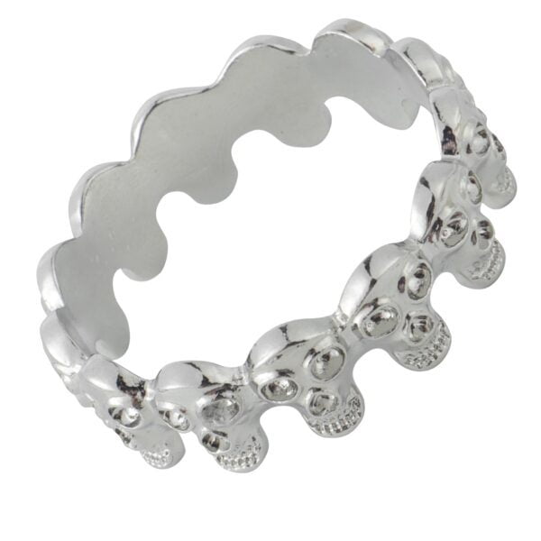 Banoch eikelring doodskop zilver cockring (14)