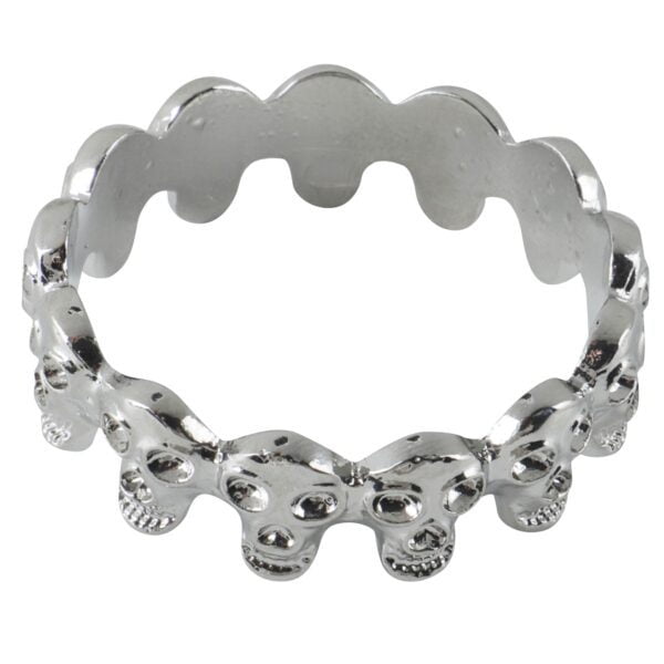 Banoch eikelring doodskop zilver cockring liggend