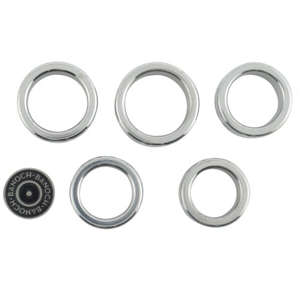 Banoch glansring groef eikelring Metaal cockring van bovenkant gezien met banoch pin