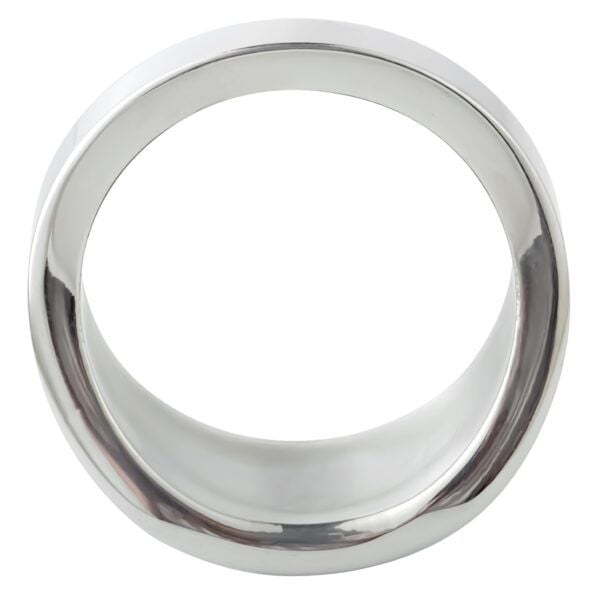 Banoch glansring oval eikelring Metaal cockring achterkant