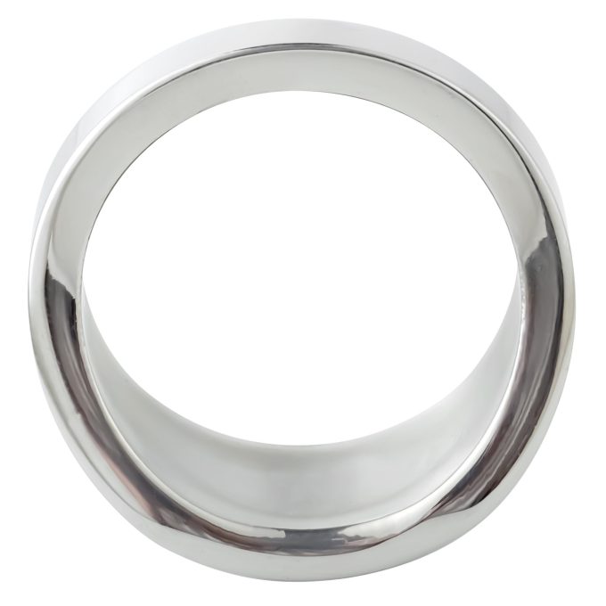 Banoch glansring oval eikelring Metaal cockring achterkant