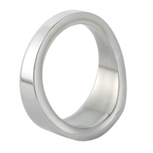 Banoch glansring oval eikelring Metaal cockring staand flapje onder