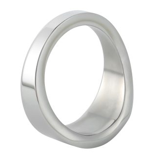 Banoch glansring oval eikelring Metaal cockring staand flapje onder