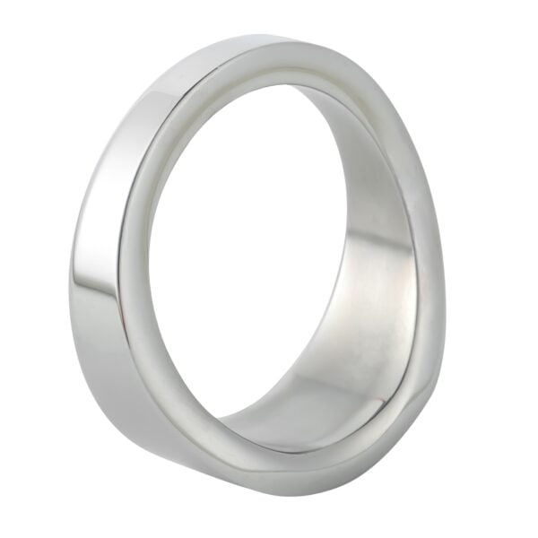 Banoch glansring oval eikelring Metaal cockring staand flapje onder