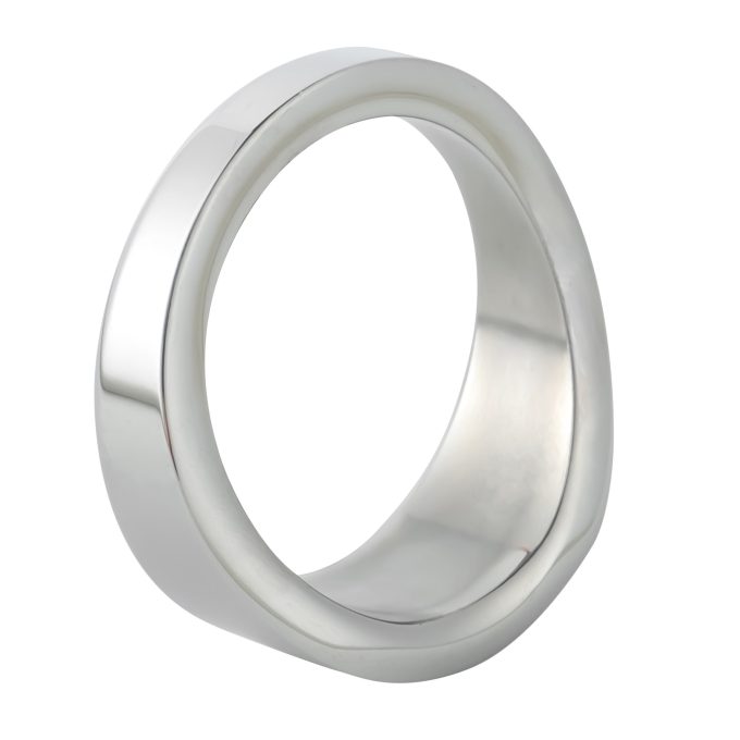 Banoch glansring oval eikelring Metaal cockring staand flapje onder