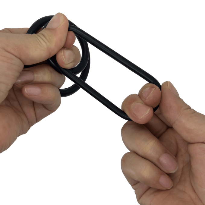 banoch zwart siliconen cockring set, hoe rekbaar