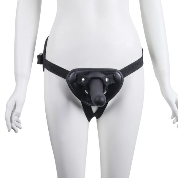 Banoch Strap on harnas universeel + Dildo Claes zwart siliconen (1)