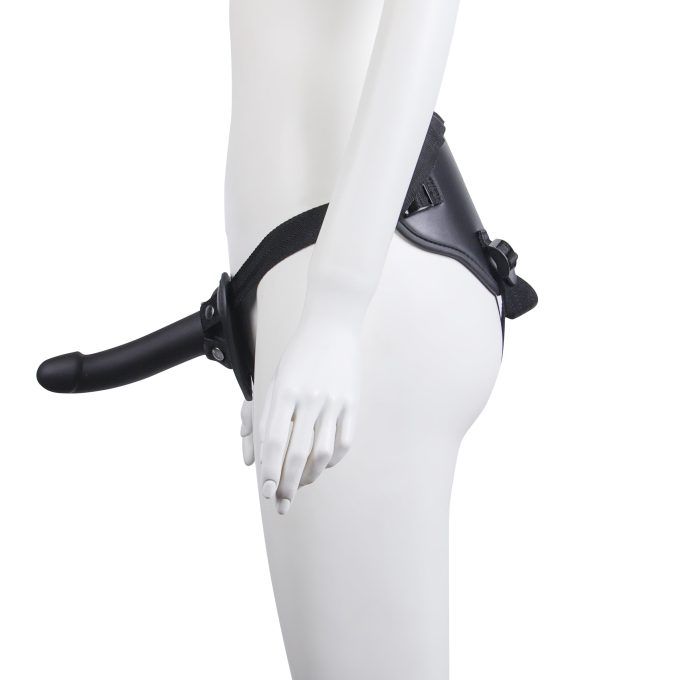 Banoch Strap on harnas universeel + Dildo Claes zwart siliconen (4)