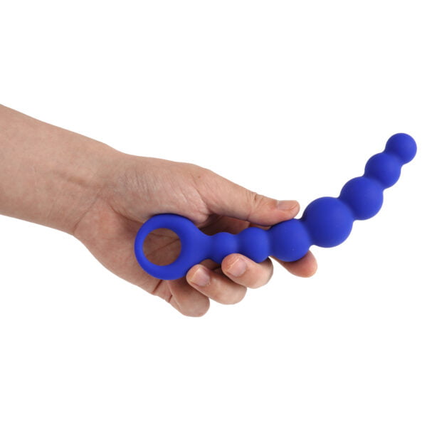 Banoch Chain Bozel Dark Blue Blauw siliconen Ø 3,1cm 19 cm in hand (1)