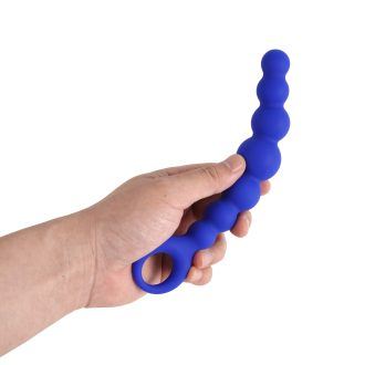 Banoch Chain Bozel Dark Blue Blauw siliconen Ø 3,1cm 19 cm in hand (2)