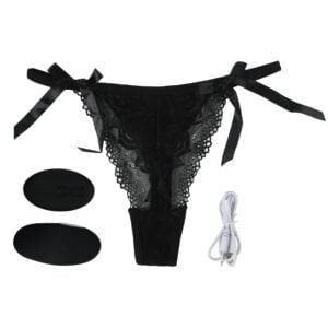 Banoch Clitorisstimulator ei vibrerend slipje kan met en zonder afstandbediening zwart 10 standen oplaadbaar (10)