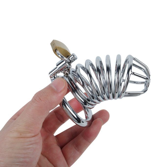 Banoch Cockcage Zilver metaal Chastity Cage met 3 ringen 40 mm, 45 mm & 50 mm (1) Banoch Cockcage Zilver metaal Chastity Cage met 3 ringen 40 mm, 45 mm & 50 mm (1)