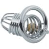Banoch Cockcage Zilver metaal Chastity Cage met 3 ringen 40 mm, 45 mm & 50 mm (11)