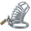 Banoch Cockcage Zilver metaal Chastity Cage met 3 ringen 40 mm, 45 mm & 50 mm (12)