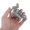 Banoch Cockcage Zilver metaal Chastity Cage met 3 ringen 40 mm, 45 mm & 50 mm (15)