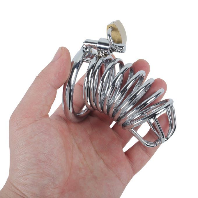 Banoch Cockcage Zilver metaal Chastity Cage met 3 ringen 40 mm, 45 mm & 50 mm (15) Banoch Cockcage Zilver metaal Chastity Cage met 3 ringen 40 mm, 45 mm & 50 mm (15)