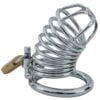 Banoch Cockcage Zilver metaal Chastity Cage met 3 ringen 40 mm, 45 mm & 50 mm (4)