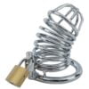 Banoch Cockcage Zilver metaal Chastity Cage met 3 ringen 40 mm, 45 mm & 50 mm (5)