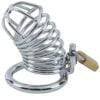Banoch Cockcage Zilver metaal Chastity Cage met 3 ringen 40 mm, 45 mm & 50 mm (6)