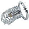 Banoch Cockcage Zilver metaal Chastity Cage met 3 ringen 40 mm, 45 mm & 50 mm (7)