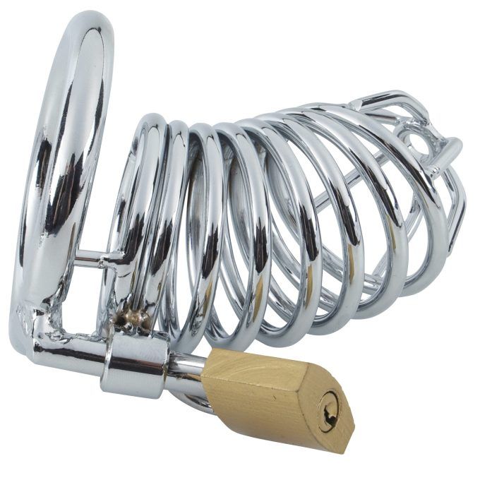Banoch Cockcage Zilver metaal Chastity Cage met 3 ringen 40 mm, 45 mm & 50 mm (8) Banoch Cockcage Zilver metaal Chastity Cage met 3 ringen 40 mm, 45 mm & 50 mm (8)