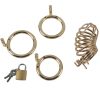 Banoch Cockcage Goud metaal Chastity Cage met 3 ringen 40 mm, 45 mm & 50 mm (1) Banoch Cockcage Goud metaal Chastity Cage met 3 ringen 40 mm, 45 mm & 50 mm (1)