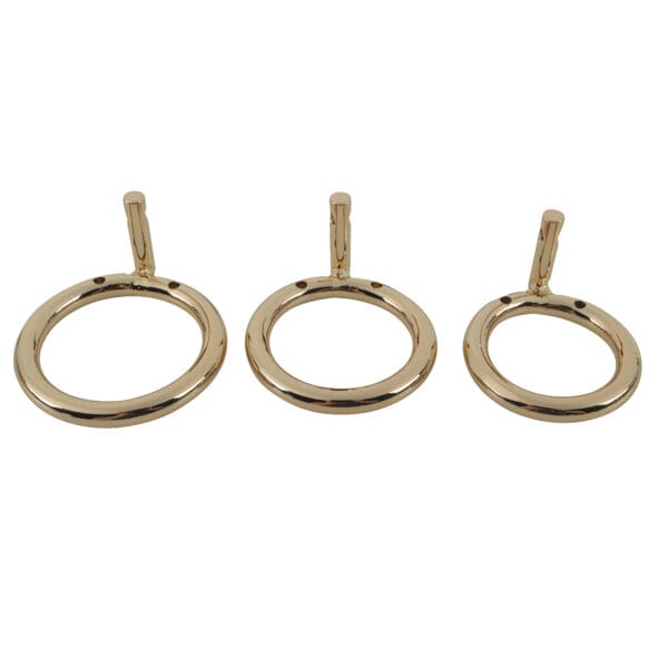 Banoch Cockcage Goud metaal Chastity Cage met 3 ringen 40 mm, 45 mm & 50 mm (2)