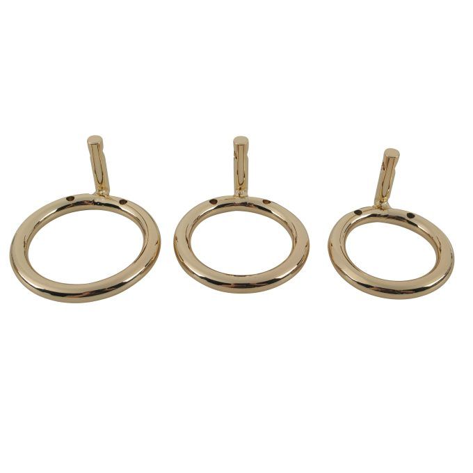 Banoch Cockcage Goud metaal Chastity Cage met 3 ringen 40 mm, 45 mm & 50 mm (2) Banoch Cockcage Goud metaal Chastity Cage met 3 ringen 40 mm, 45 mm & 50 mm (2)