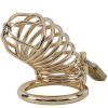 Banoch Cockcage Goud metaal Chastity Cage met 3 ringen 40 mm, 45 mm & 50 mm (5) Banoch Cockcage Goud metaal Chastity Cage met 3 ringen 40 mm, 45 mm & 50 mm (5)
