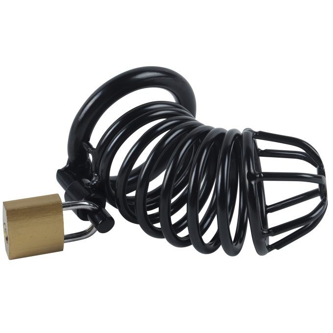 Banoch Cockcage Zwart metaal Chastity Cage met 3 ringen 40 mm, 45 mm & 50 mm (10) Banoch Cockcage Zwart metaal Chastity Cage met 3 ringen 40 mm, 45 mm & 50 mm (10)