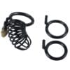 Banoch Cockcage Zwart metaal Chastity Cage met 3 ringen 40 mm, 45 mm & 50 mm (11)