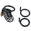 Banoch Cockcage Zwart metaal Chastity Cage met 3 ringen 40 mm, 45 mm & 50 mm (11) Banoch Cockcage Zwart metaal Chastity Cage met 3 ringen 40 mm, 45 mm & 50 mm (11)