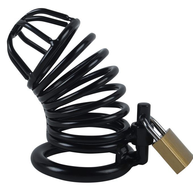 Banoch Cockcage Zwart metaal Chastity Cage met 3 ringen 40 mm, 45 mm & 50 mm (4) Banoch Cockcage Zwart metaal Chastity Cage met 3 ringen 40 mm, 45 mm & 50 mm (4)