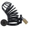 Banoch Cockcage Zwart metaal Chastity Cage met 3 ringen 40 mm, 45 mm & 50 mm (5)