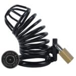 Banoch Cockcage Zwart metaal Chastity Cage met 3 ringen 40 mm, 45 mm & 50 mm (5)