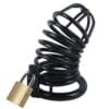 Banoch Cockcage Zwart metaal Chastity Cage met 3 ringen 40 mm, 45 mm & 50 mm (6)