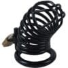 Banoch Cockcage Zwart metaal Chastity Cage met 3 ringen 40 mm, 45 mm & 50 mm (7)
