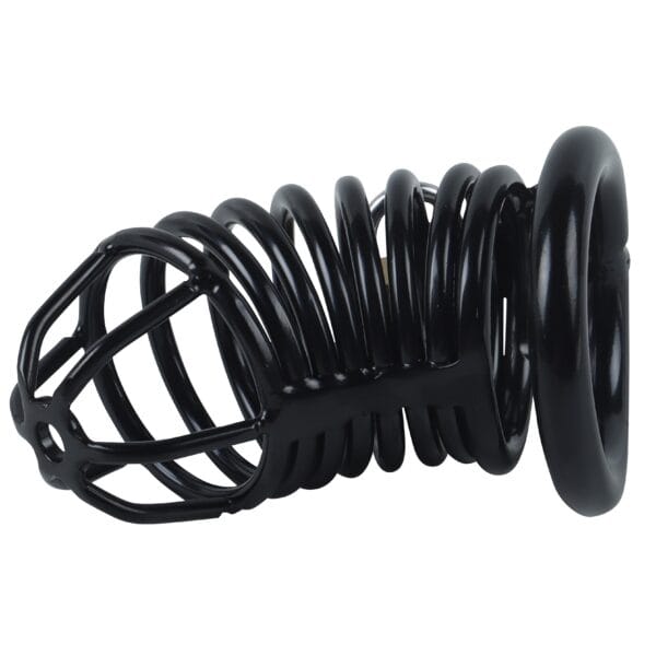 Banoch Cockcage Zwart metaal Chastity Cage met 3 ringen 40 mm, 45 mm & 50 mm (8)