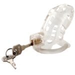 Banoch Cockcage resin wit 3 scharnierende ringen 45 mm, 50 mm & 55 mm (2)