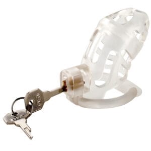 Banoch Cockcage resin wit 3 scharnierende ringen 45 mm, 50 mm & 55 mm (2)